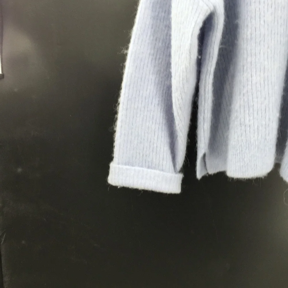 & other stories anthropologie alpaca wool blue periwinkle‎ Blue V Neck Sweater S